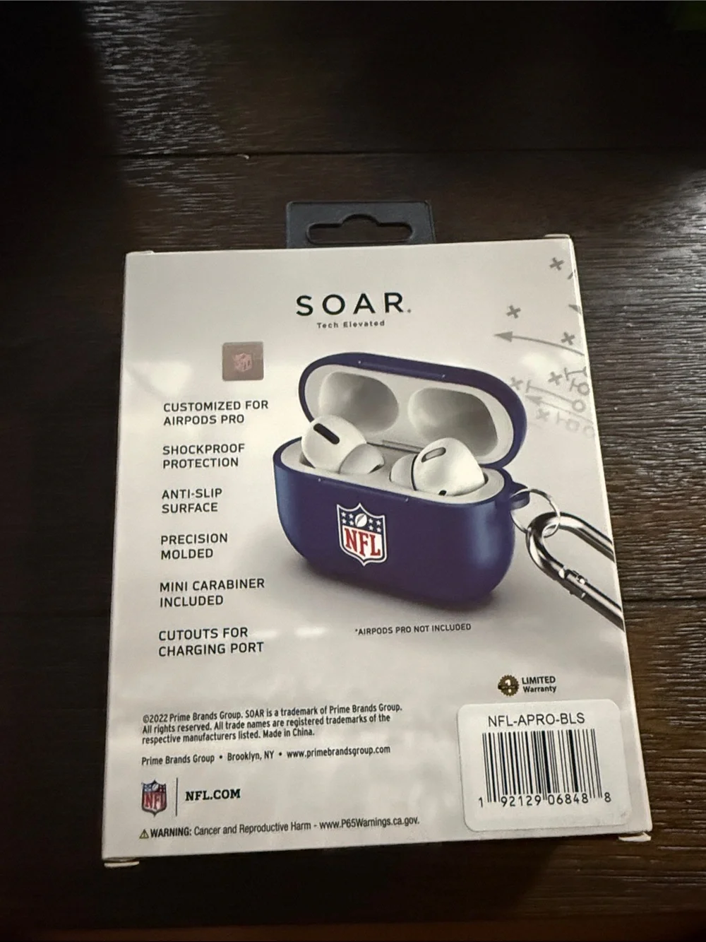 NFL Buffalo Bills Blue Protective Soft Shell Case for Apple AirPods Pro